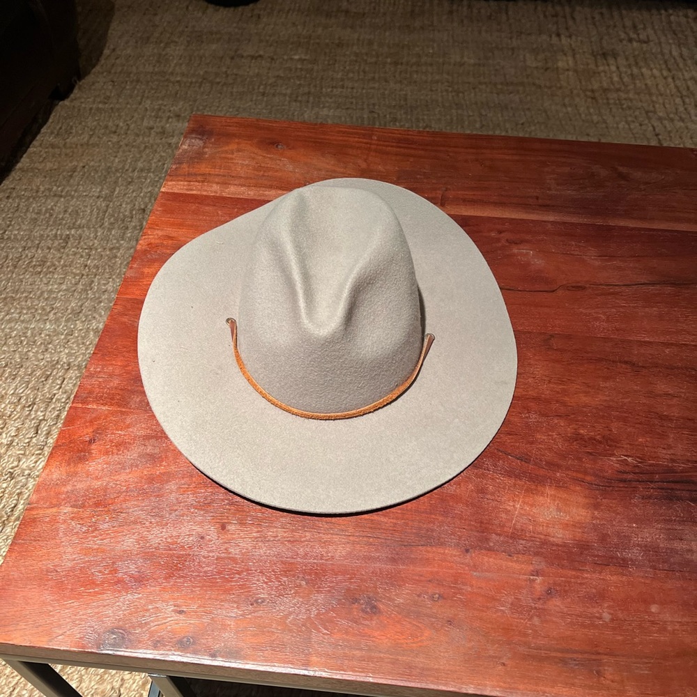 Brixton Fedora Hat, Tan, size Medium (7.25 inch, 58CM)